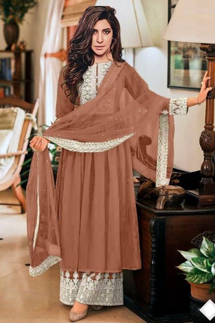 Brown Salwar Suit: Buy Brown Salwar Kameez for Women At ...