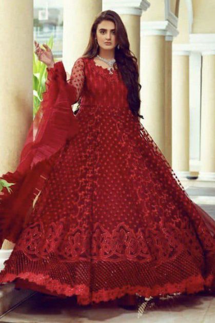 Buy Jigar Mali Red Butterfly Net Embellished Cape Sleeve Gown Online  Aza  Fashions