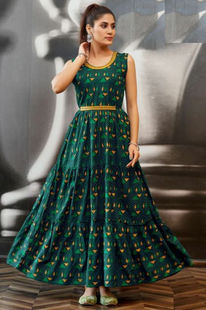 Buy Stitched Poetry Dark Green Birds of Paradise Orchard Kurti for Women  Online  Tata CLiQ Luxury