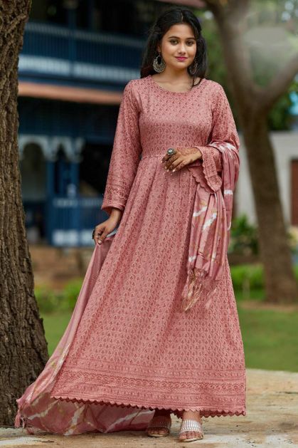 Buy Chikankari Anarkali suits online at affordable prices