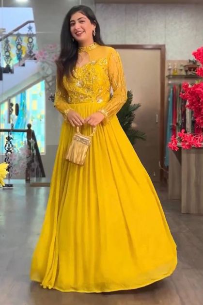 Buy New Haldi Special Gown For Women at Rs.799/Piece in surat offer by kala  boutique creation